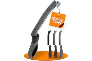 LUMARO Fugenbürste - Fugenreinigungsbürste fürs Bad - Reinigungsbürste, Spaltreinigungsbürste, Schmale Ritzenbürste für Fensterrahmen - 2X Hartborsten 1x Weich 1x gebogen inkl. Kratzschutz