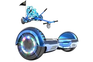 ‎FUNDOT FUNDOT Hoverboards mit Sitz, Hoverboards mit Hoverkart, Go Kart 6,5 Zoll, Hoverboards mit schönen LED-Leuchten, Hoverboards mit Bluetooth-Lautsprecher, Geschenk für Kinder
