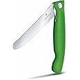 Victorinox Swiss Classic Vegetable Knife, Camping Knife, Picnic, Sharp Blade, Serrated Edge, 11 cm, Robust Plastic Handle, Stainless Steel
