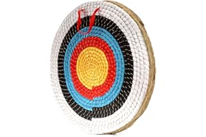 AUVIM Archery Targets for Backyard Hand-Made Straw Archery Target for Recurve Bow Compound Bow or Longbow 20 Inches Traditional Bow Arrow Target for Kids Youth Adult Archery Hunting Practice