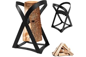 NAIZY Spaccalegna Manuale Portatile Spaccalegna per Accendere Ceppo Nero Spaccalegna per Legna da Ardere per Interni-Esterni, 23cm