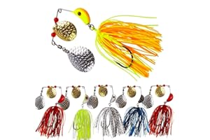 OROOTL Spinner - Set di esche artificiali, esche da pesca, spinner jig Bait, esche da pesca per basso, trota, cavaliere