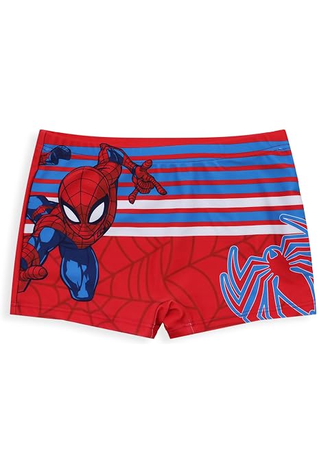 Marvel Avengers Costume da bagno da ragazzo – Captain America, Iron Man, Spiderman, Hulk Costume da bagno da 6 a 14 anni dal 116 al 158, Azzurro, 6 anni