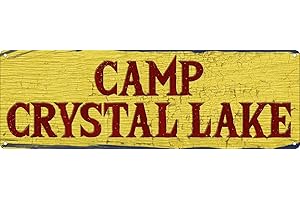 Grindstore Camp Crystal Lake Plaque en étain 30,5 x 10,1 cm