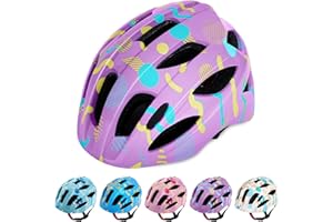 MOPLASZ Kids Helmet, Kids Bike Helmet for Boys Girls Age 2-4-5-7-8, Adjustable Safety Cycle Helmet with Visor for Toddler, Lightweight Child Helmet for Skating Scooter Bicycle(48-52CM)