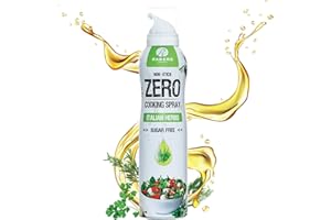 RABEKO PRODUCTS Rabeko Zero spray de cuisson faible en calories | HERBES ITALIENNES | 800 portions, 2 kcal par pulvérisation | Spray pour frire, griller et cuire | sans additifs, sans sucre|sans gluten