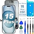 DIGI4U LCD for iPhone 15 Plus Screen Replacement, 6.7'' Full HD Face ID True Tone Screen for iPhone 15 Plus Display Digitizer Assembly, with Repair Kit for iPhone 15 Plus LCD