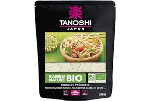 TANOSHI - Ramen Bio - Nouilles Japonaises Instantanées -Ramen Sont Prêtes En 2 Minutes - Pour 2 Personnes - 340 g
