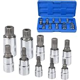 Nutmanel XZN 10 Piece Multi-Tooth Socket Set M4 / M5 / M6 / M8 / M9 / M10 / M12 / M14 / M16 / M18