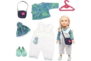 HEAWAA Zestaw dla lalek kąpielowych, na lato, plażę, ubranie, akcesoria, w zestawie kostium kąpielowy, torebka, kapelusz przeciwsłoneczny dla lalek o długości 43 cm