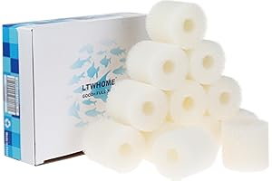 LTWHOME Filterschwamm Passend für Eheim 2618080 Aquaball 2208 2210 2212/60 130 180,Biopower 160 200 240 4004320(12 Stück)
