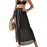 XIXIMAON Pareo Mare da Donna Wrap Sarong da Spiaggia Bikini Cover Up Gonne Avvolgenti Copricostume Sexy Chiffon Costume da Ba