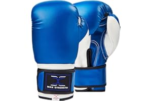 MAXSTRENGTH Boxing Gloves MMA Mitts for Sparring, Kickboxing, Heavy Punch Bag Grappling Dummy Double End Speed Ball & Focus Pads Workout 6oz, 8oz, 10oz, 12oz 14oz, 16oz