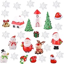 Amosfun 23-teiliges Weihnachts-Miniaturset - Niedliche Harz-Figuren Für Deko & Puppenhaus