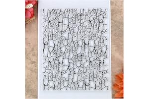 KWELLAM Crack Background Clear Stamps for Card Making Decoration and DIY Scrapbooking