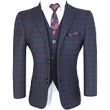 Abito a Inglese Quadretti Blu Scuro per Bambini : Amazon.it: Abbigliamento