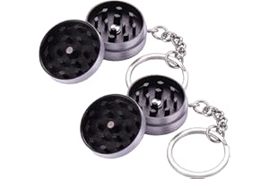 Kinstecks ​​2 PZ Macina Erbe Mini Macina Spezie in Alluminio Macina Spezie Perfetto per Il Buongustaio Che Desidera Eccellenza Culinaria-D'argento