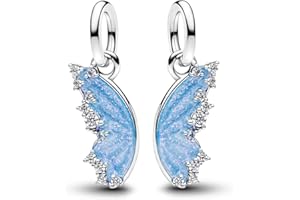 PANDORA Moments Teilbarer Schmetterling Charm-Anhänger aus Sterling-Silber mit Zirkonia, Kompatibel ME und Moments, 794244C01