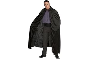RUBIES Rubie's Official Adult's Halloween Long Crushed Velvet Cape Costume - Black, One Size Halloween
