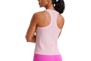 CRZ YOGA Débardeurs sans Couture pour Femmes Chemisiers à Col Haut D'entraînement à Dos Nageur