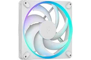 Fractal Design Momentum 14 RGB - Silent PC Case Fan-140 mm - ARGB Gen 2-20 LEDs-Liquid Crystal Polymer LCP blades-FDB Fluid Dynamic Bearing-Cooling Performance-Powerful Airflow-Quiet Operation-White