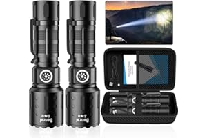 Banral Torches High Lumens Rechargeable Torch, Super Bright LED Small Powerful Torch with Memory Function, 6 Modes Pocket Wat