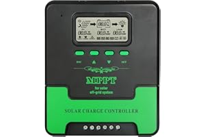 BuyWeek 40A MPPT Laderegler 12/24V Auto, Solarladeregler LCD-Display Solarregler Parameter Einstellbares Max PV 100V DC Eingang Solarmodul Laderegler für AGM, Gel und Blei-Säure Lithium Batterien