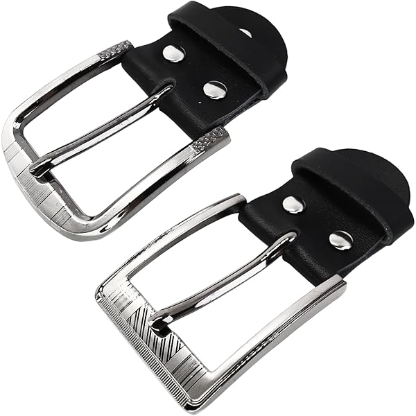 Fa.Volmer ® Boucle De Ceinture Unique De Rechange Pour Ceinture En Cuir Noir 3,8 Cm Type #10125, Noir , 38mm Leder