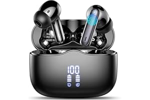 Bluetooth Kopfhörer, Kopfhörer Kabellos Bluetooth 5.4 In Ear Kopfhörer mit 4 ENC Noise Cancelling Mic, Kabellose Kopfhörer Tiefer Bass Wireless Earbuds 40Std, IP7 Wasserdicht Ohrhörer LED Anzeige