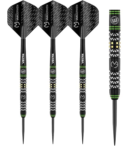 Freccette Van Gerwen WINMAU Michael Van Gerwen MvG Coffret Cadeau De 50 Fléchettes Avec 4 Jeux De Tiges, 4 Jeux D Freccette Tungsteno Winmau