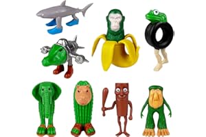 SERENESAGE 8PCS Funny Video Game Tung Figures, Game Inspired Collectible Set, Featuring Shark, Monkey & More, Tralalero Tralala Style–Gift for Fans