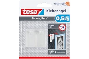 Tesa 77772-00000-00 Haczyk Samoprzylepny, Biały, 2 x 0,5 kg