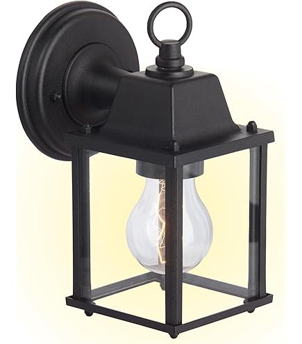Lámpara De Pared De Exterior Palanga, Lámpara De Exterior De Metal/vidrio En Negro/claro, Lámpara De Pared Hacia Abajo Con Detector De Movimiento Y Efecto De Luz Para Terraza, 1 X E27, Sin