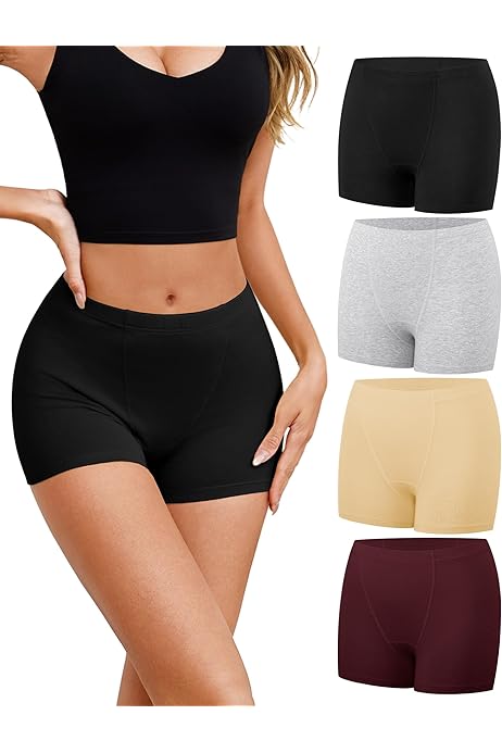 FINETOO Damen Boxershorts 3er Pack - Baumwolle Slips Weich Bequem Atmungsaktiv S-XL