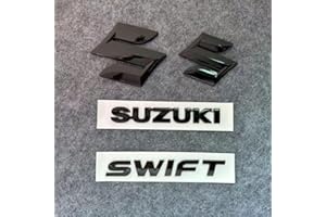 LFWCZS Front Rear Emblem Replacement Kit for Suzuki Swift 2013-2017,Black Grille Tailgate Trunk Letters Badge Logo Sticker Decal ABS Car Exterior Tuning Accessories,just SWIFT