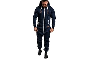Amaci&Sons Herren Overall Jumpsuit Jogging Onesie Trainingsanzug 3007