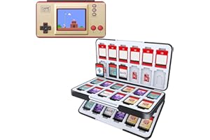 HEIYING Étui pour Cartes de Jeu pour Nintendo Switch 2/Switch OLED, Mallette de Voyage Portable à Motifs Personnalisés avec 48 Emplacements pour Carte de Jeu et 24 Emplacements pour Carte Micro SD