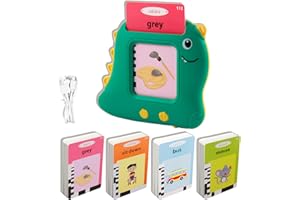 SAKERR Talking Flash Cards Learning Toys for Toddlers 1-6 Years, 224 Sight Words Educational Speech Learning Autism Sensory Toys, Interactive Preschool Gifts for Kids Boys Girls