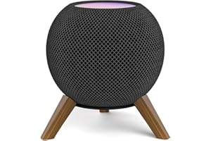 NOTIELA Wooden Desktop Speaker Stand for HomePod Mini Stand - Wood Tripod Desk Speaker Stand for Home Pod Mini Table Stand Holder for Decoration and Space Saving, 1 Pack