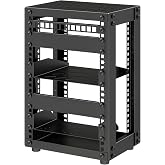 8U Server Cabinet, 10 Inch Mini Server Rack for Networking, Servers, Audio-Visual Equipment and DIY Projects, 7.87" Depth, Bl