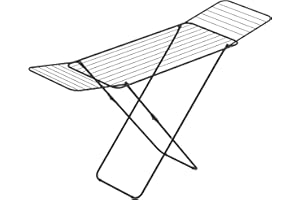 ‎RÖRETS Rörets Wäscheständer Tony – verriegelbare Flügel – Sicherheitssperre – 50x181x92 cm – 18 m Trockenfläche - Design und Qualität von Schwedens stärkster Trockenständermarke (Black)