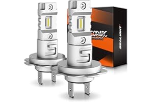 SEALIGHT Lampadine H7 Led Auto, Chip CSP Leader Del Settore 6500K Super Luminoso, Kit di Conversione, Adatta a sostituire le lampadine alogene,1:1 Plug and Play, Confezione da 2