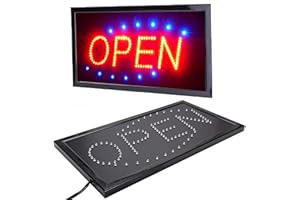 EMBOOT Walgreen® Bright LED Neon Open Shop Sign Light Display Sign Window Hanging with Chain UK