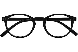 OPULIZE Zen Lesebrille Kleine Runde Rahmen Federscharniere Kratzfest Matt Schwarz Herren Damen R24-1 +2.50