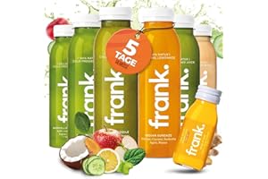 ‎FRANK JUICE FRANK. 5 Tages Saftkur Gemüse (Pro) - 30 kaltgepresste, vegane Säfte à 330ml, 5 Bio Ingwershots, ideale Fasten-Kur aus frischem Obst & Gemüse, Premium Qualität (inkl. 7,50€ Einweg-Pfand)