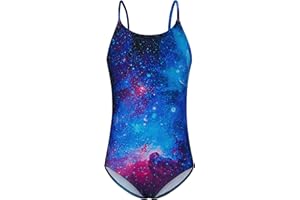 RAISEVERN Girls Swimsuit Funny Cute 3D Round Neck Sleeveless Swimming Wear Beachwear, 3-12 Years