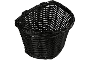 AVASTA Wicker Adult Bike Basket,Front Handlebar Adult Storage Basket，Waterproof with Leather Straps