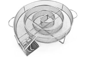 Grillfürst Kaltrauchgenerator - Rauchschnecke aus Edelstahl, runder Kaltraucherzeuger für Gas- und Kohlegrill sowie Räucherofen, ø 19,5 cm