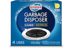 Glisten Środek czyszczący do usuwania śmieci i eliminator zapachów z działaniem spieniania, usuwa nagromadzenie i czyszczenie, zapach cytryny, 4 zastosowania