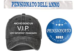 JENICH Cappello Pensione Fascia Pensionato Spilla Pensione Cappellino Pensione Regalo Gadget Decorazioni Accessori per Festa di Pensione